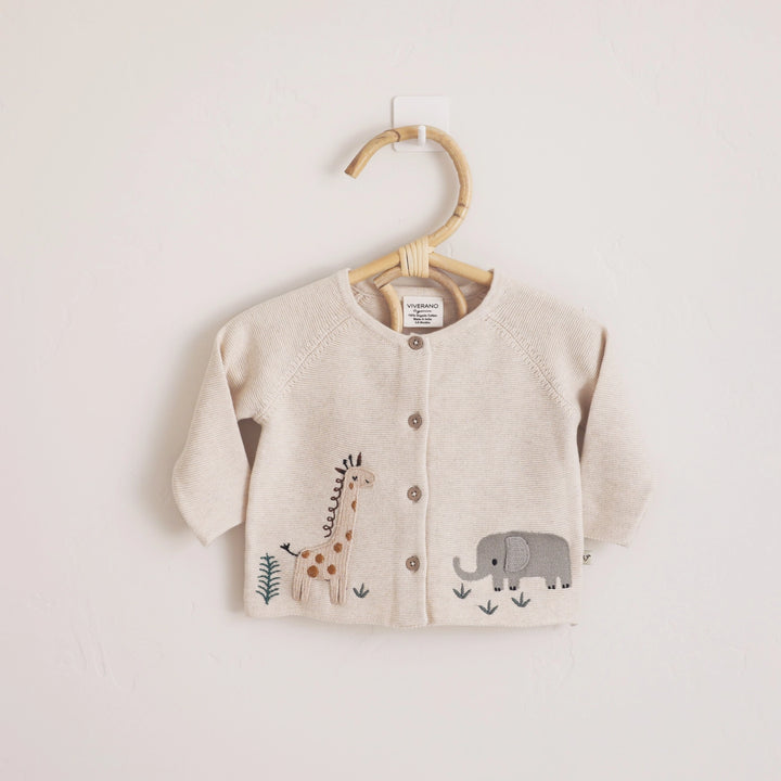 Animal Safari Knit Cotton Cardigan
