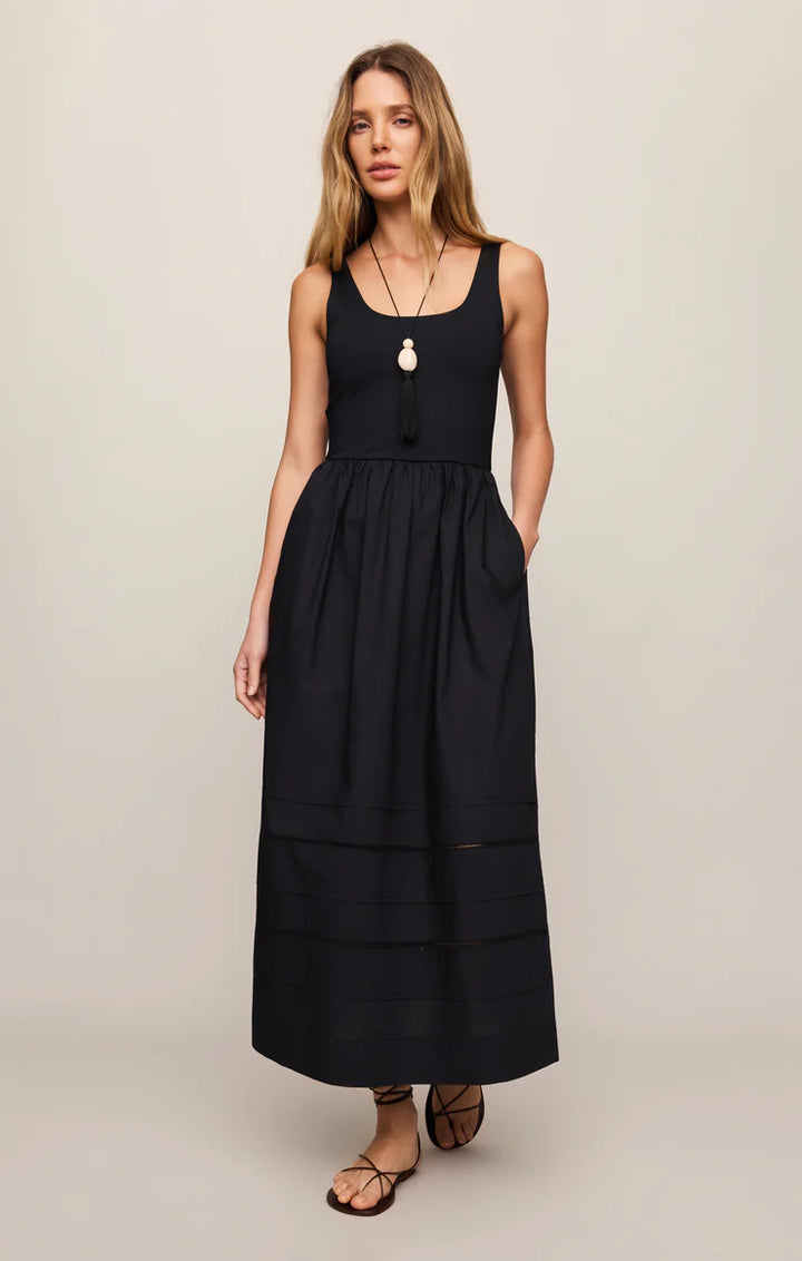 Johanna Sleeveless Midi Dressin Black