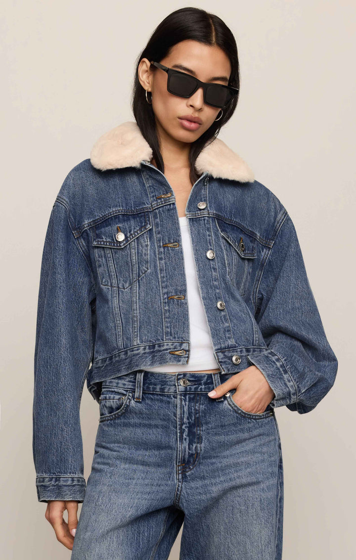 ZSU The Daily Denim Fur Jacket in Hush