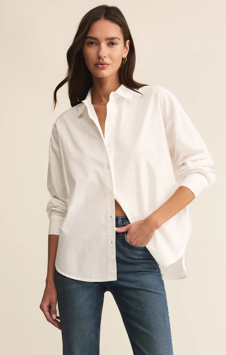 Elevated Poplin Button Up Shirt