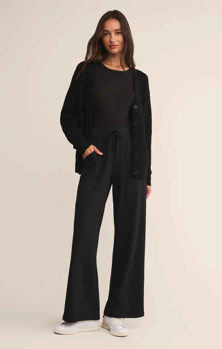 ZSU Second Skin Crew Long Sleeve Top in Black