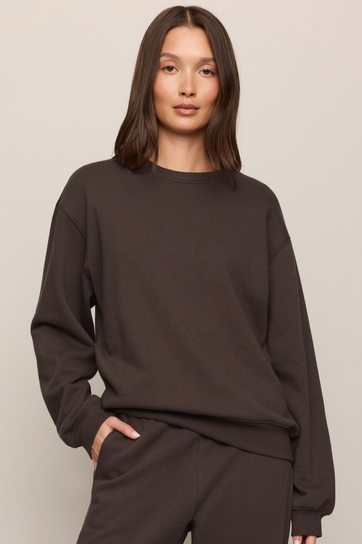 ZSU Boyfriend Sweatshirt in Cocoa Bean