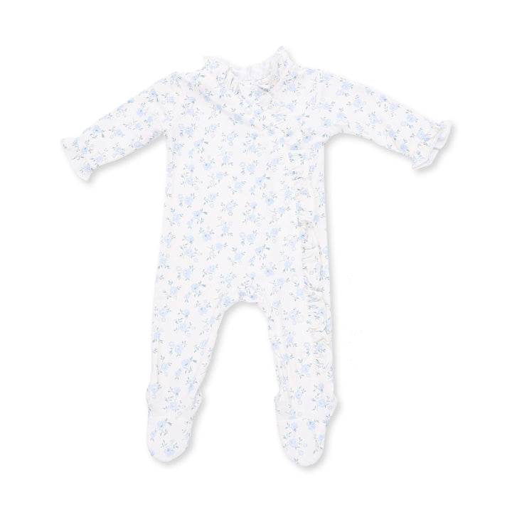 Angel Dear Rose Briar Kimono Ruffle Snap Footie - 1