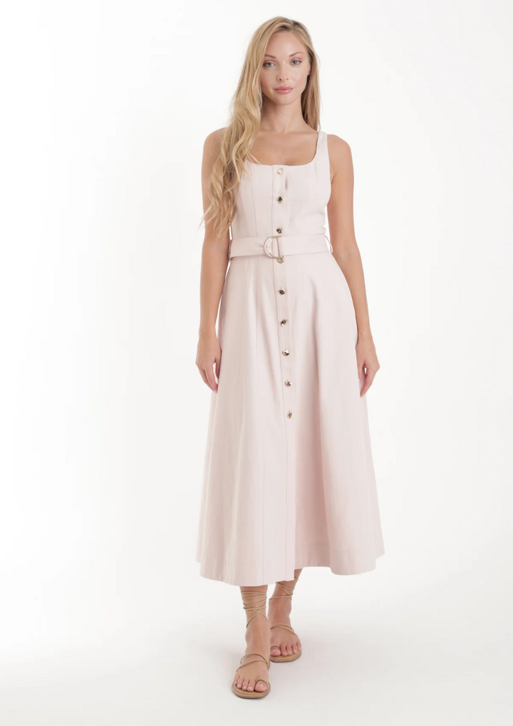 Zyra Pastel Pink Dress Midi
