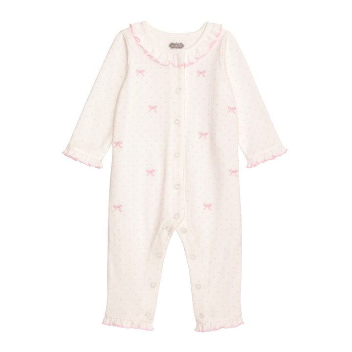 Embroidered Bow One-Piece