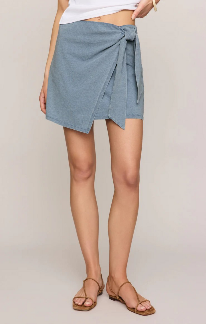 Sora Jersey Mini Skirt in Ocean Air