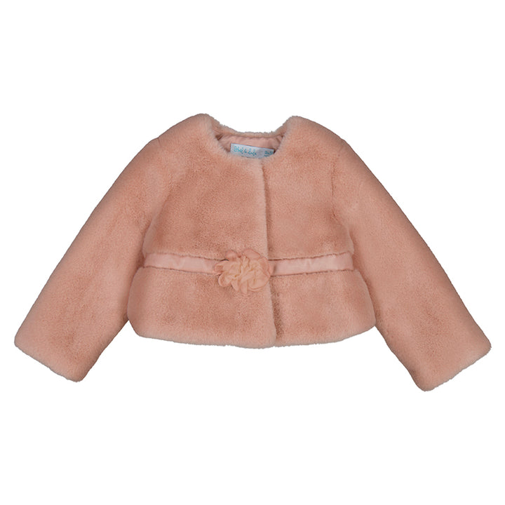 Petal Pink Faux Fur Coat