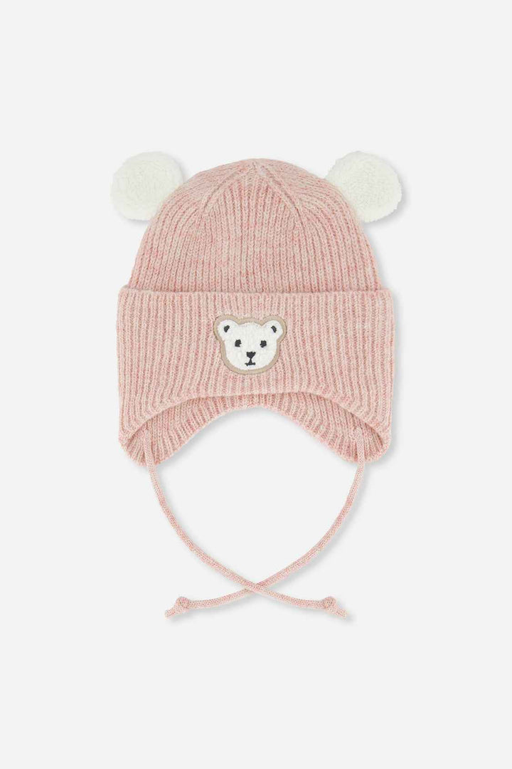 Deux Par Deux Baby Bear Knit Hat with Ear Flaps