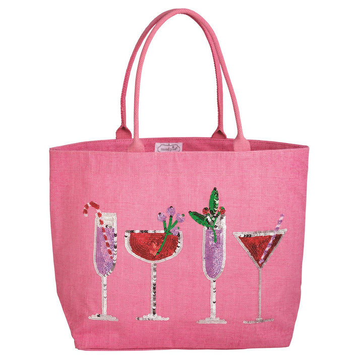 Holiday Drinks Sparkle Tote