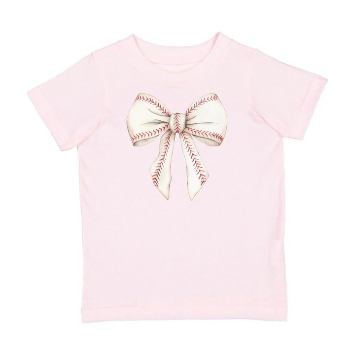 Baseball Bow T-Shirt in Pink