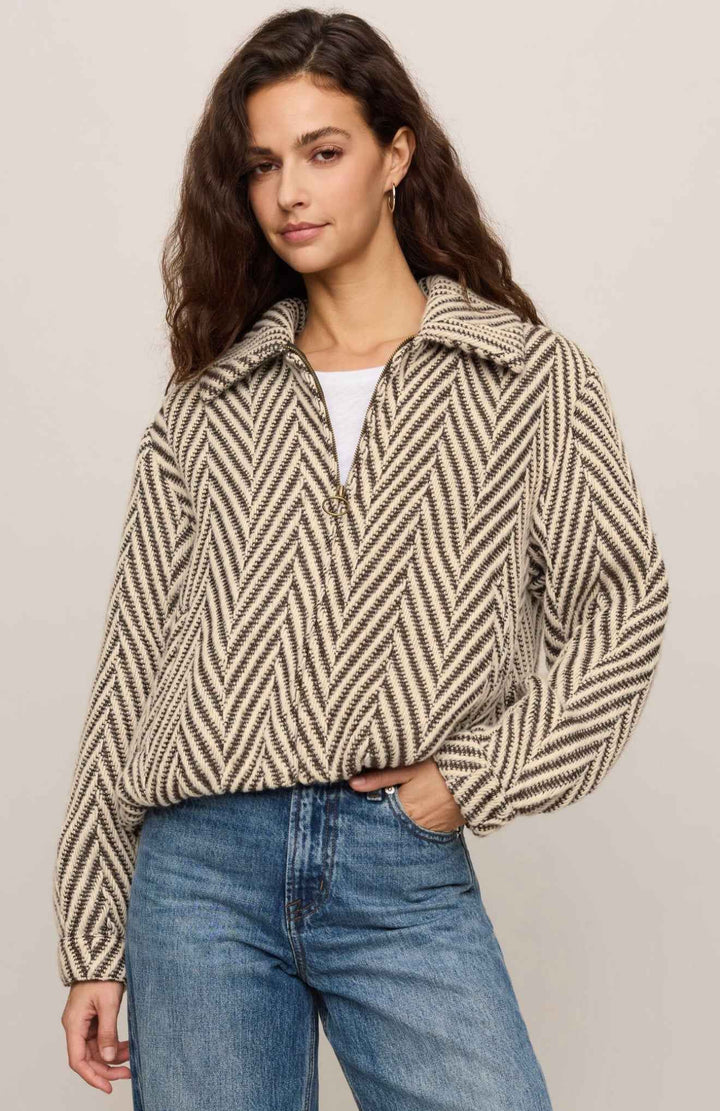 Z Supply Dunaway Bubble Jacket in Dark Chocolate