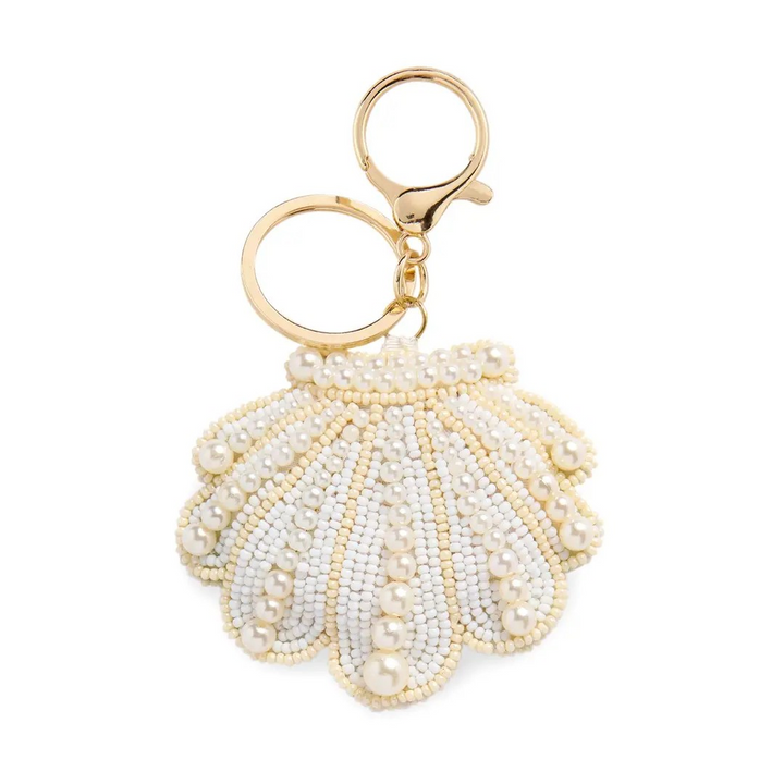 Shell Bag Charm Key Ring