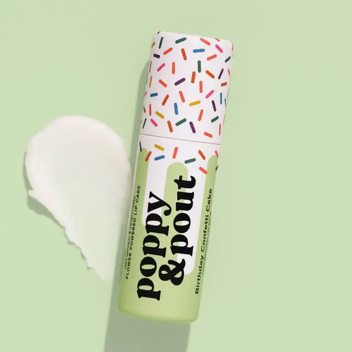 Lip Balm Birthday Confetti Cake Green