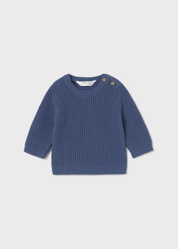 Blue Cotton Spring Sweater