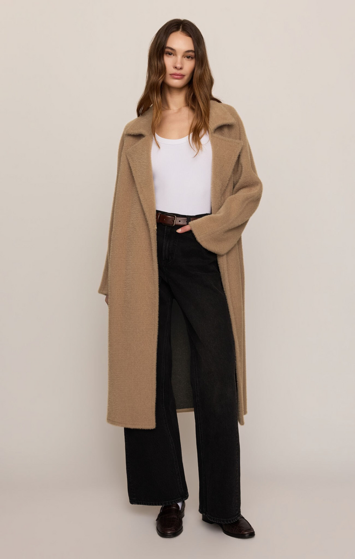 ZSU Crosby Cocoon Coat in Light Toffee