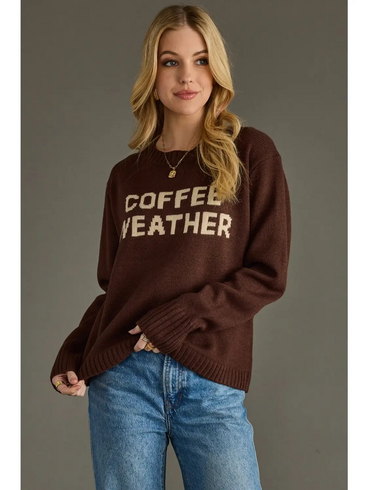 Coffee Weather Sweater in Brown