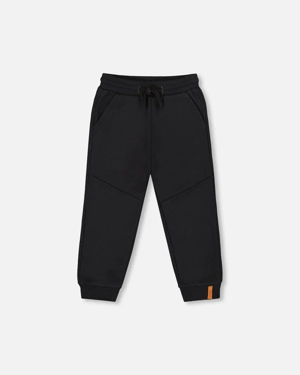 DPD Fleece Sweatpants with Pockets in Black