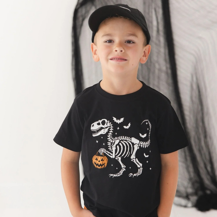 Dinosaur Skeleton Halloween Tee