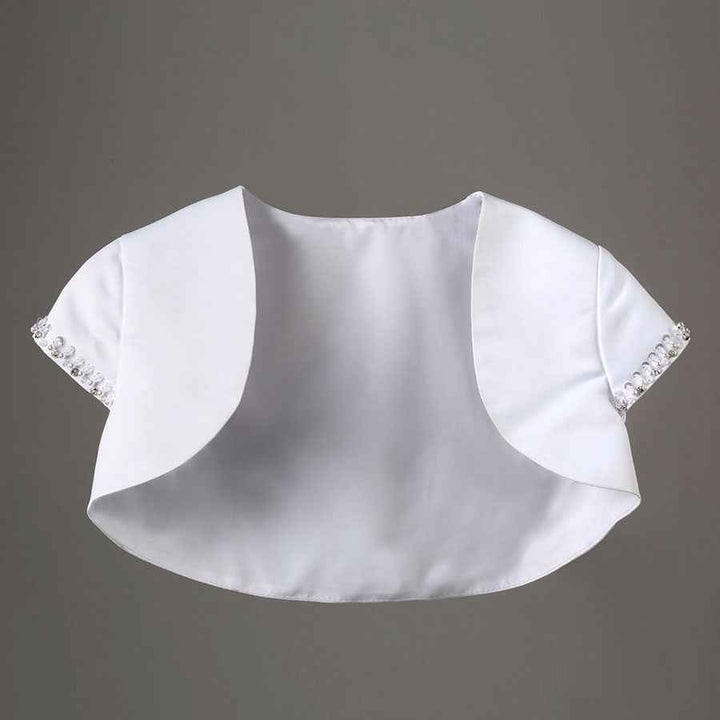 LAU Beaded Trim Satin Bolero