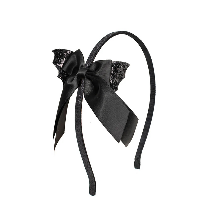 Glitter Bat Coquette Bow Headband
