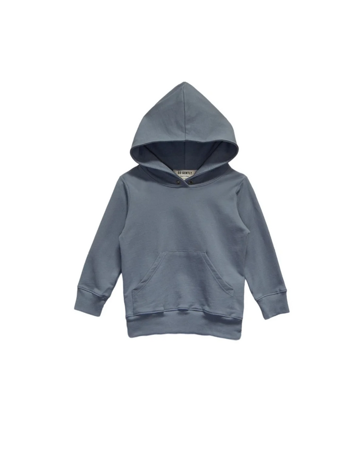 Go Gently French Blue Simple Pocket Hoodie