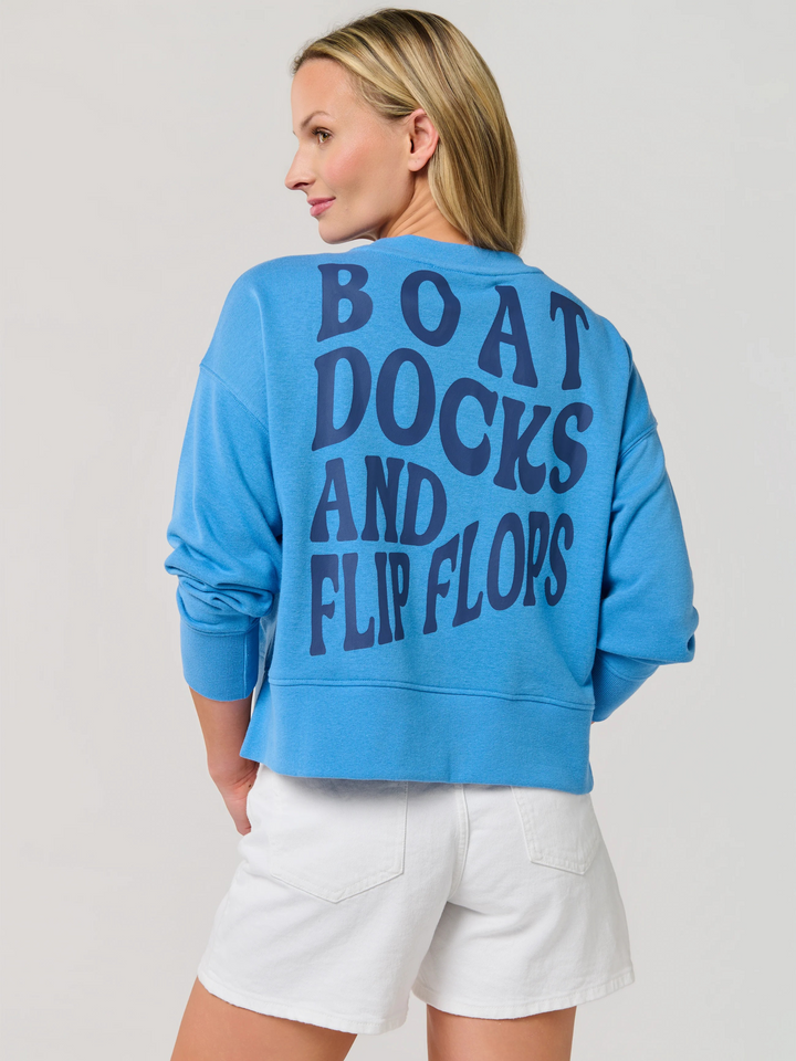 Boat Docks & Flip Flop Relaxed Sweatshirt