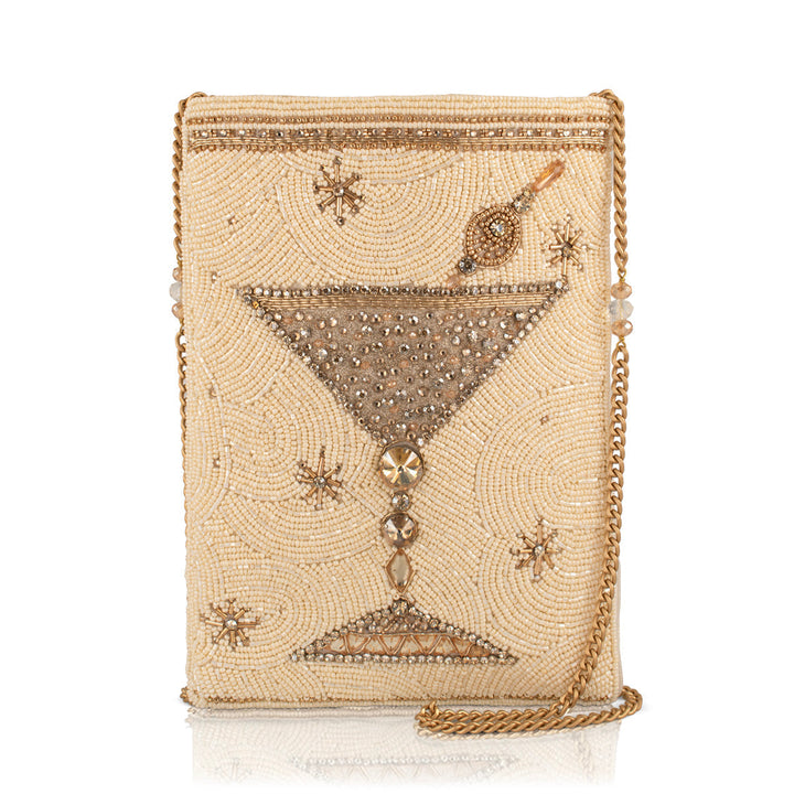 Mary Frances Crystal Martini Beaded Mini Crossbody Bag