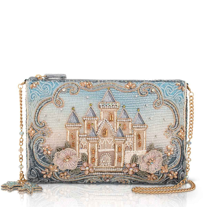 Fairytales Come True Castle Beaded and Embroidered Crossbody Bag