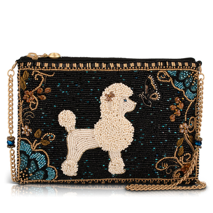 Mary Frances Pet Me Beaded Poodle Mini Crossbody Bag