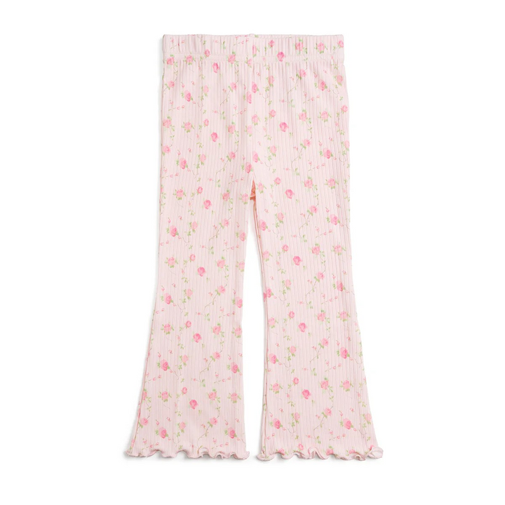 Pink Rose Heart Love Flare Legging