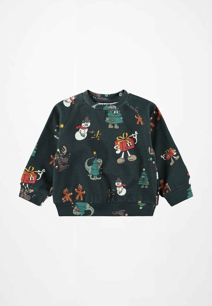 MOLO Disc Sweatshirt in Cartoony Xmas
