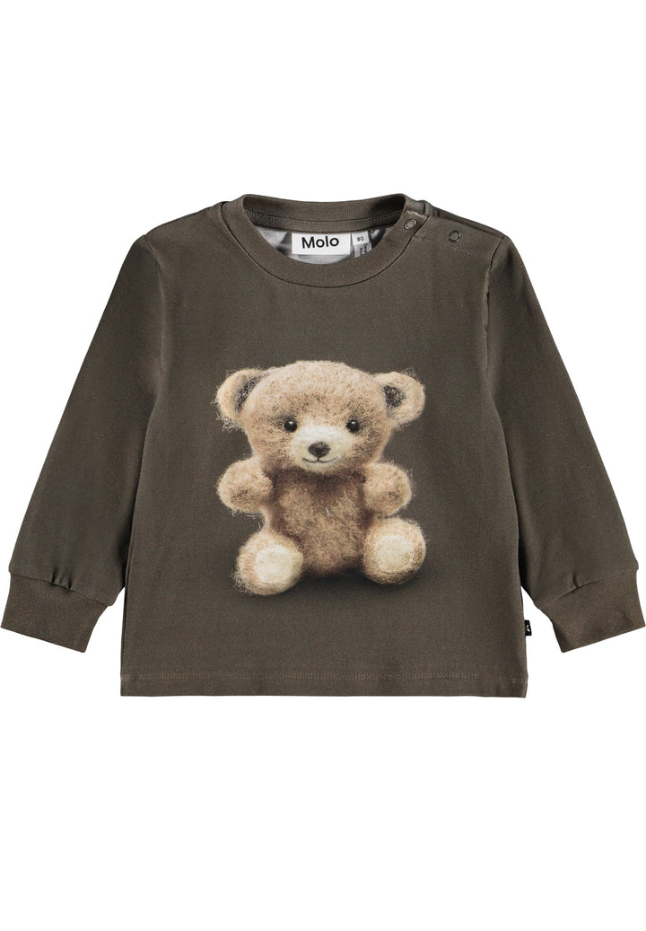 MOLO Eloy Felt Bear long sleeve top with teddy bear print