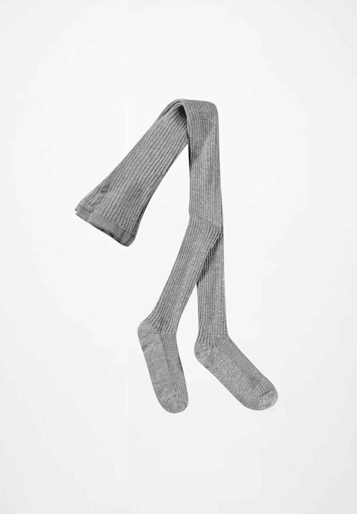 MOLO Glitter Rib Tights in Grey Melange