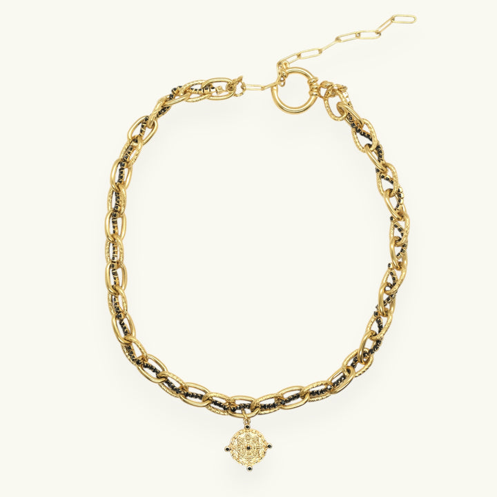 Monsens Byzance Cristal Necklace – Black