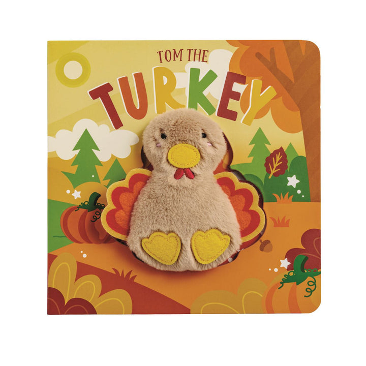Mud Pie Tom the Turkey Squeak-Along Book with plush turkey on illustrated fall cover