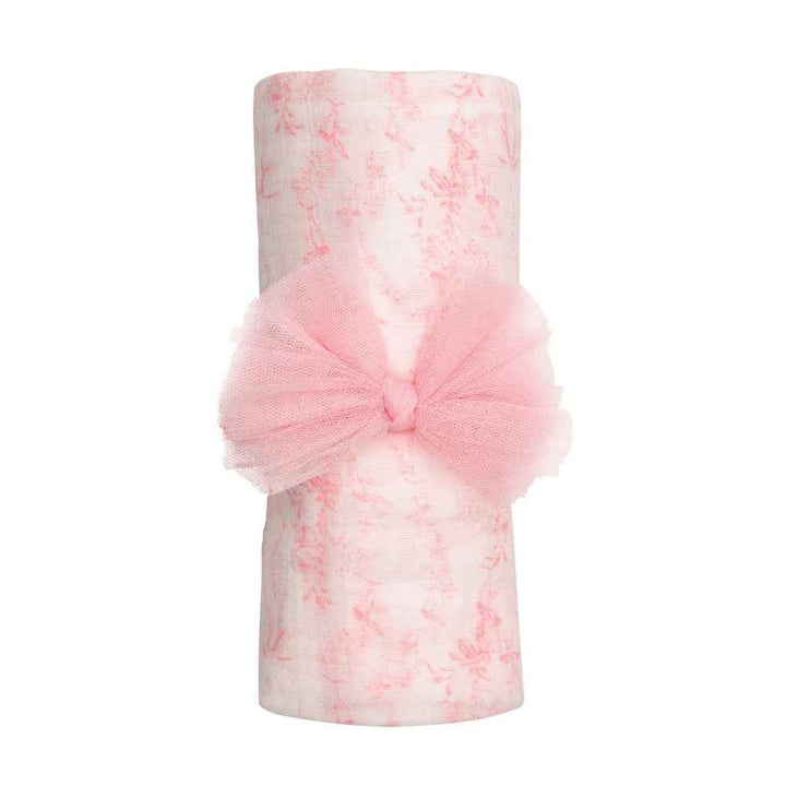 Mud Pie Pink Toile Swaddle & Headband Set