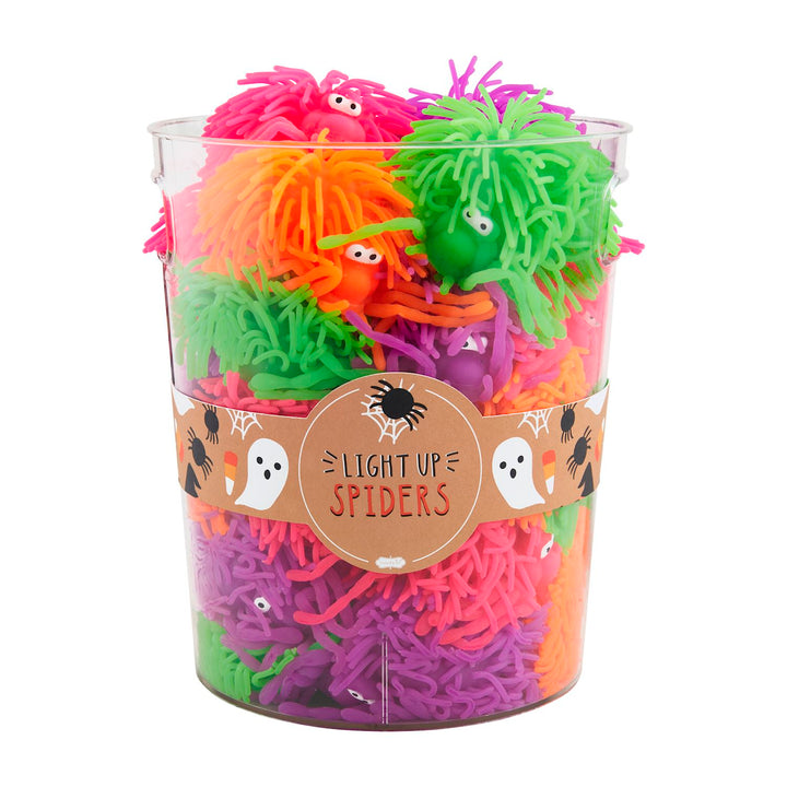 Mud Pie assorted light-up Halloween spider toys