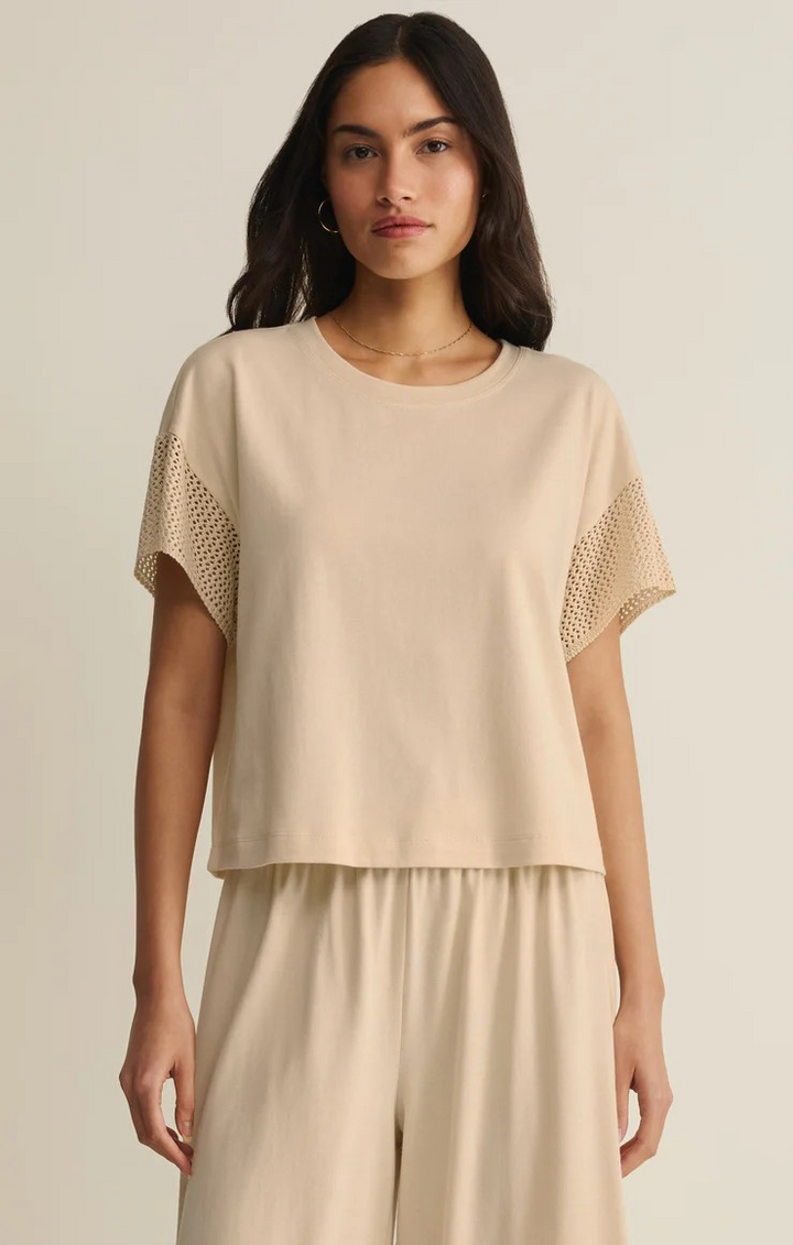Banyan Crocheted Top in Island Coconut