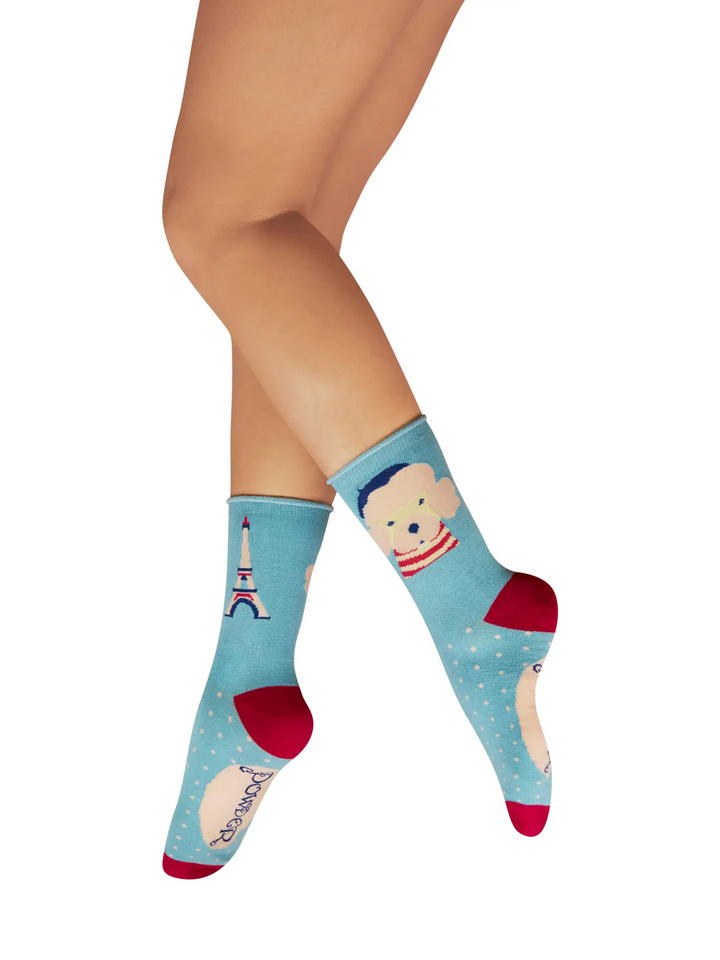 Poodle Paris Socks