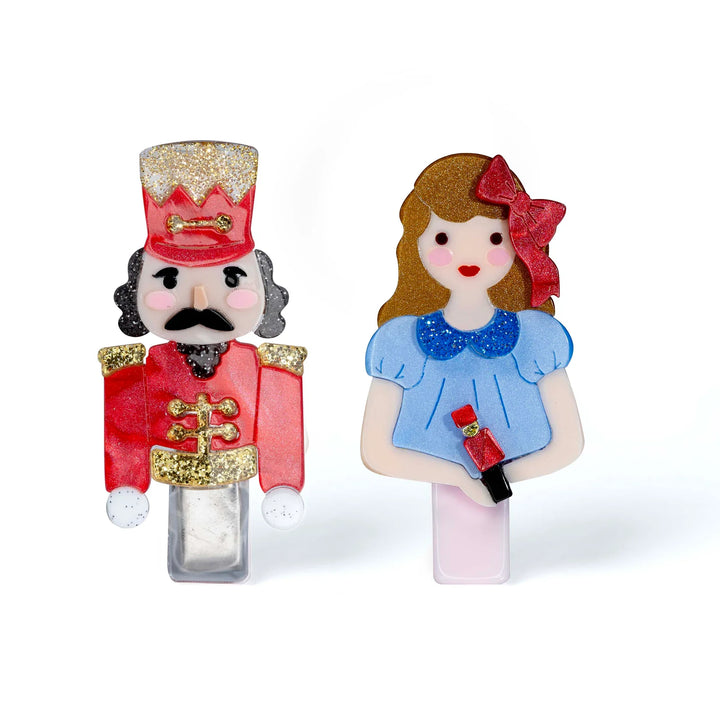 L&R Nutcracker and Girl Hair Clip Set