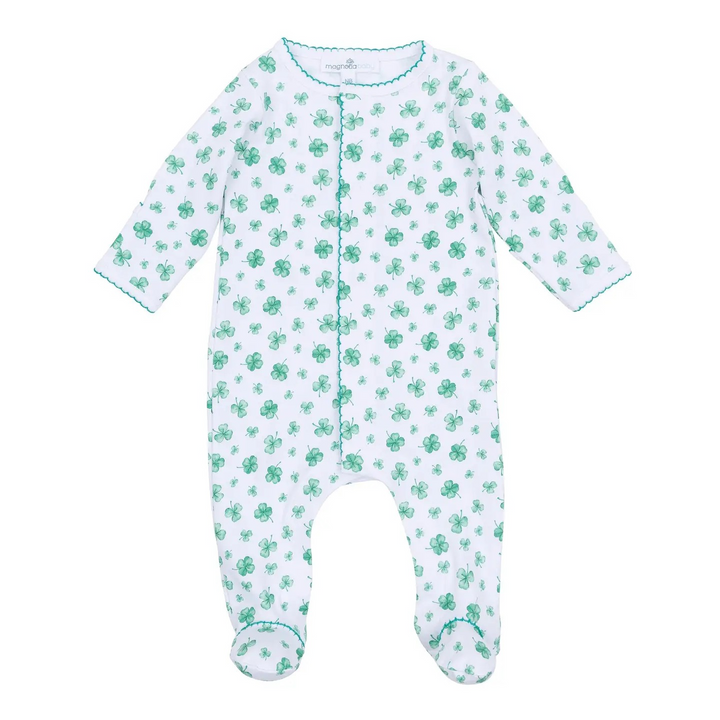 Lucky Little One Printed Zipper Footie