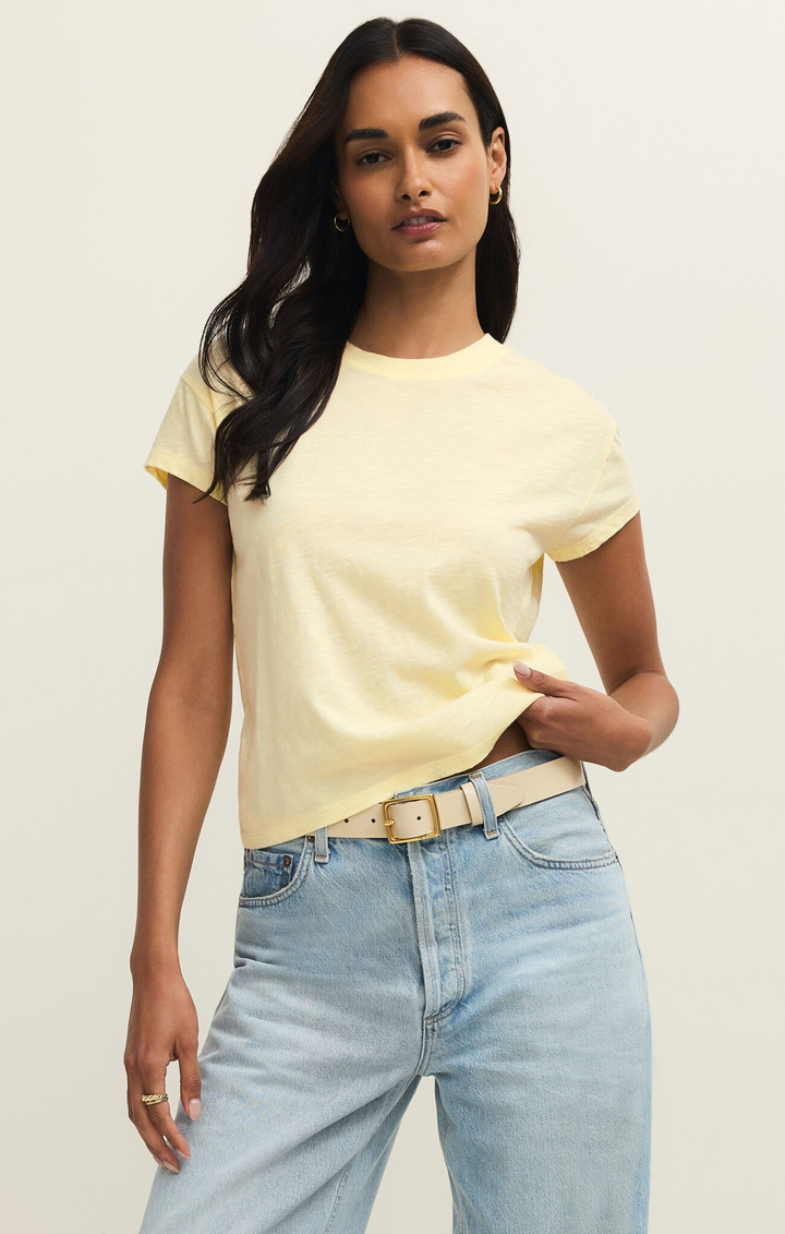 Modern Slub Tee Shirt in Pineapple