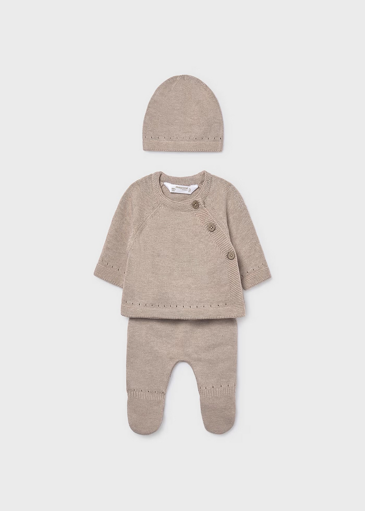 Knit 3 Pc Take Me Home in Tan