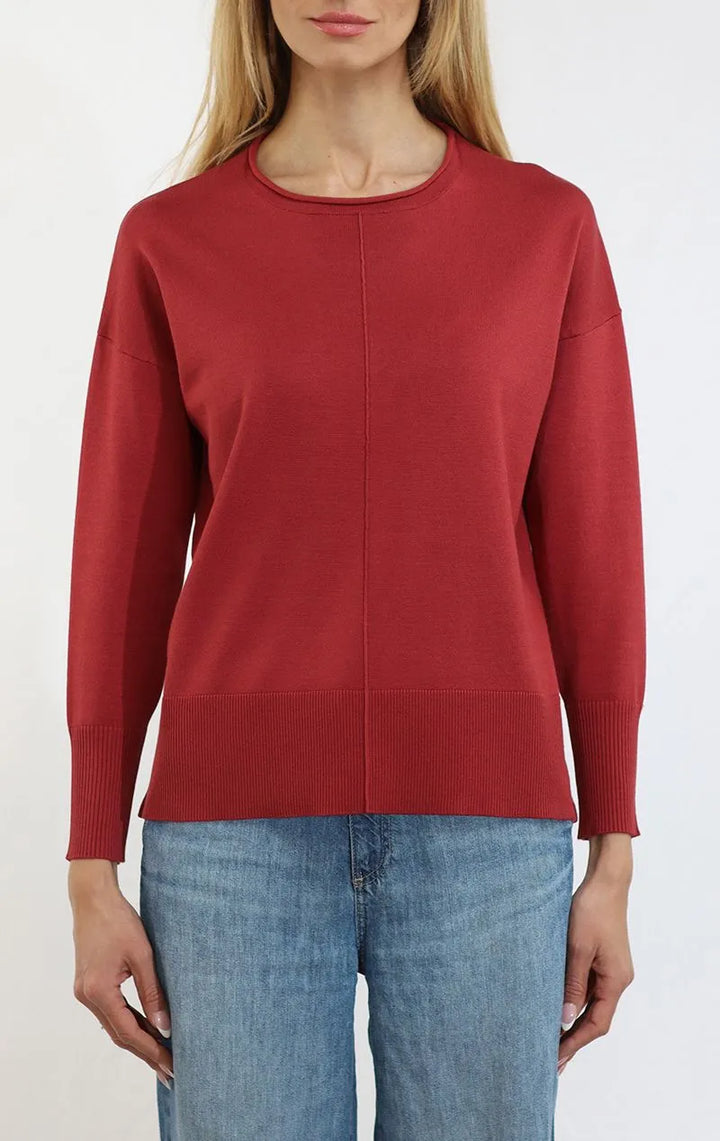 Metric Knit Sweater in Redwood