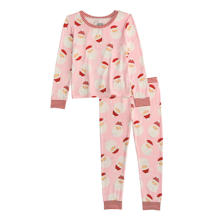 Pink Santa Glow 2PC Pajama Set