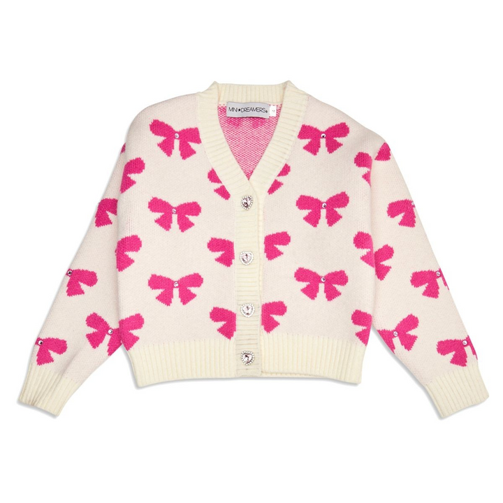 Maya Pink Bow Cardigan