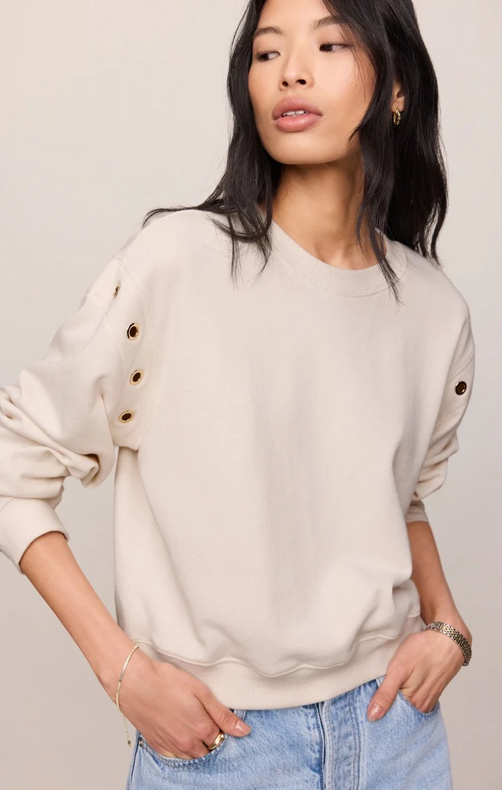 Z Supply Axel Grommet sweatshirt in Sandstone
