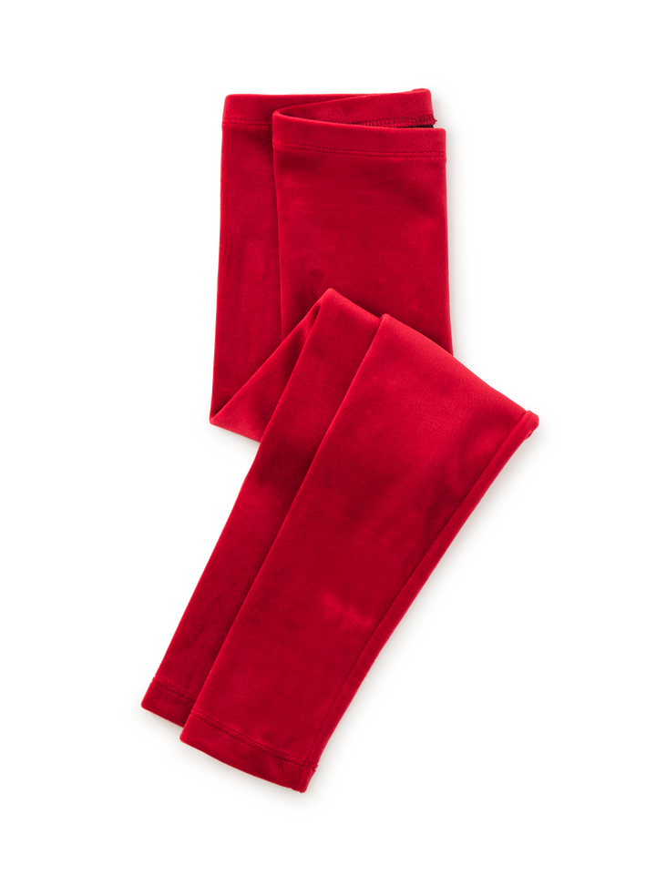 Tea Collection Velour Leggings - Red Wagon