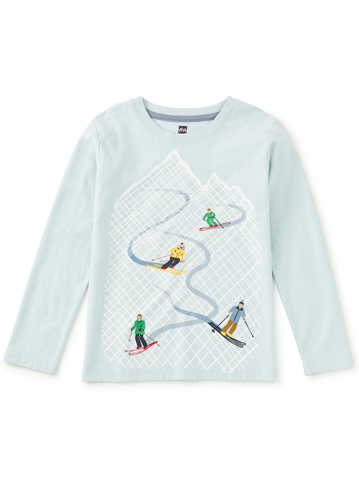 Tea Collection Downhill Run Graphic Tee - Sterling Blue