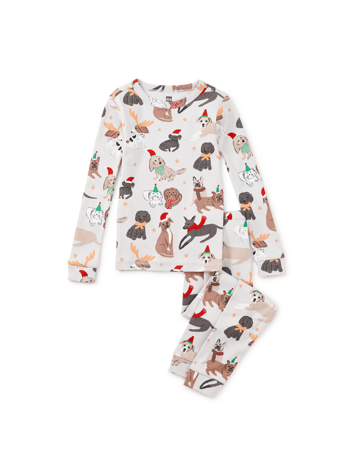 Tea Collection Goodnight Pajama Set - Holiday Dogs